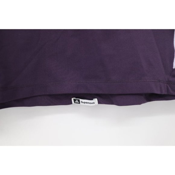 Adidas Women's M Climacool Supernova Formotion V neck long sleeve 3 stripes top - Picture 2 of 12